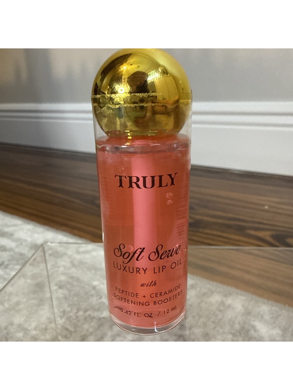 Truly SOFT SERVE Luxury Lip Oil New/Sealed w/Peptide + Ceramide 0.42 Fl Oz